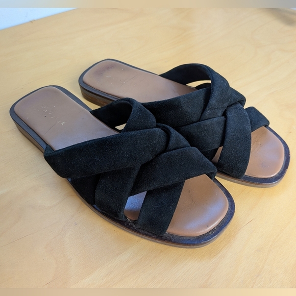 MAGUIRE Women Sandals Size 38 = 7.5-8 US Black And Tan Suede Top - Picture 2 of 7